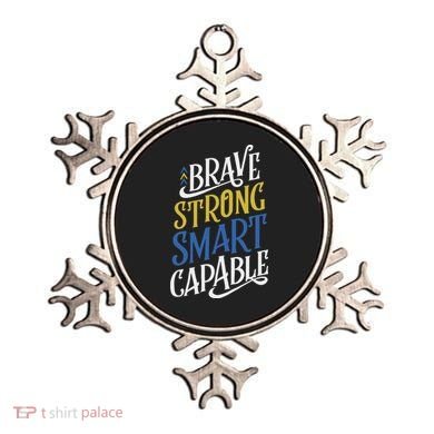 Brave Strong Smart Capable World Down Syndrome Day Awareness Ornament