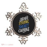Brave Strong Smart Capable World Down Syndrome Day Awareness Ornament thumb 0