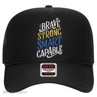 Brave Strong Smart Capable World Down Syndrome Day Awareness Hat thumb 0