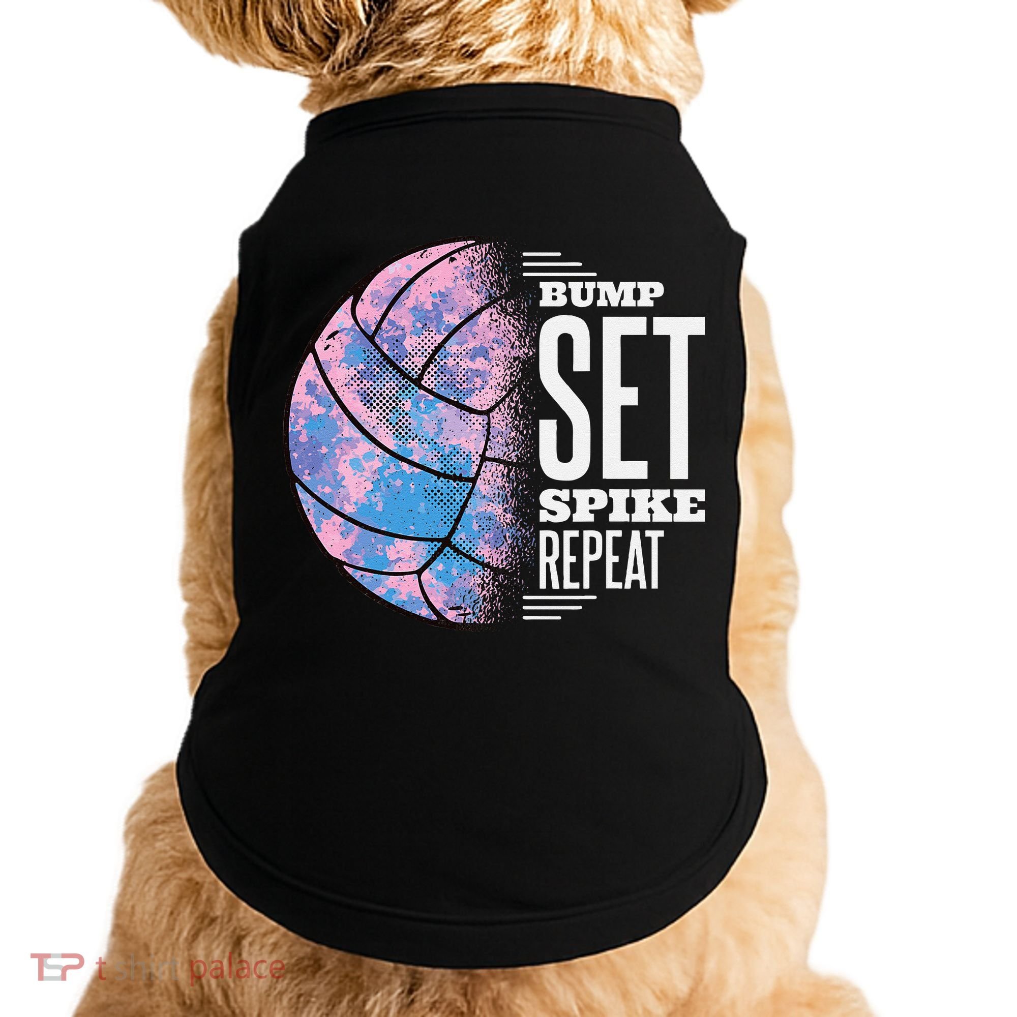 Bump Set Spike Repeat Volleyball Player Coach & Fan Doggie Tank