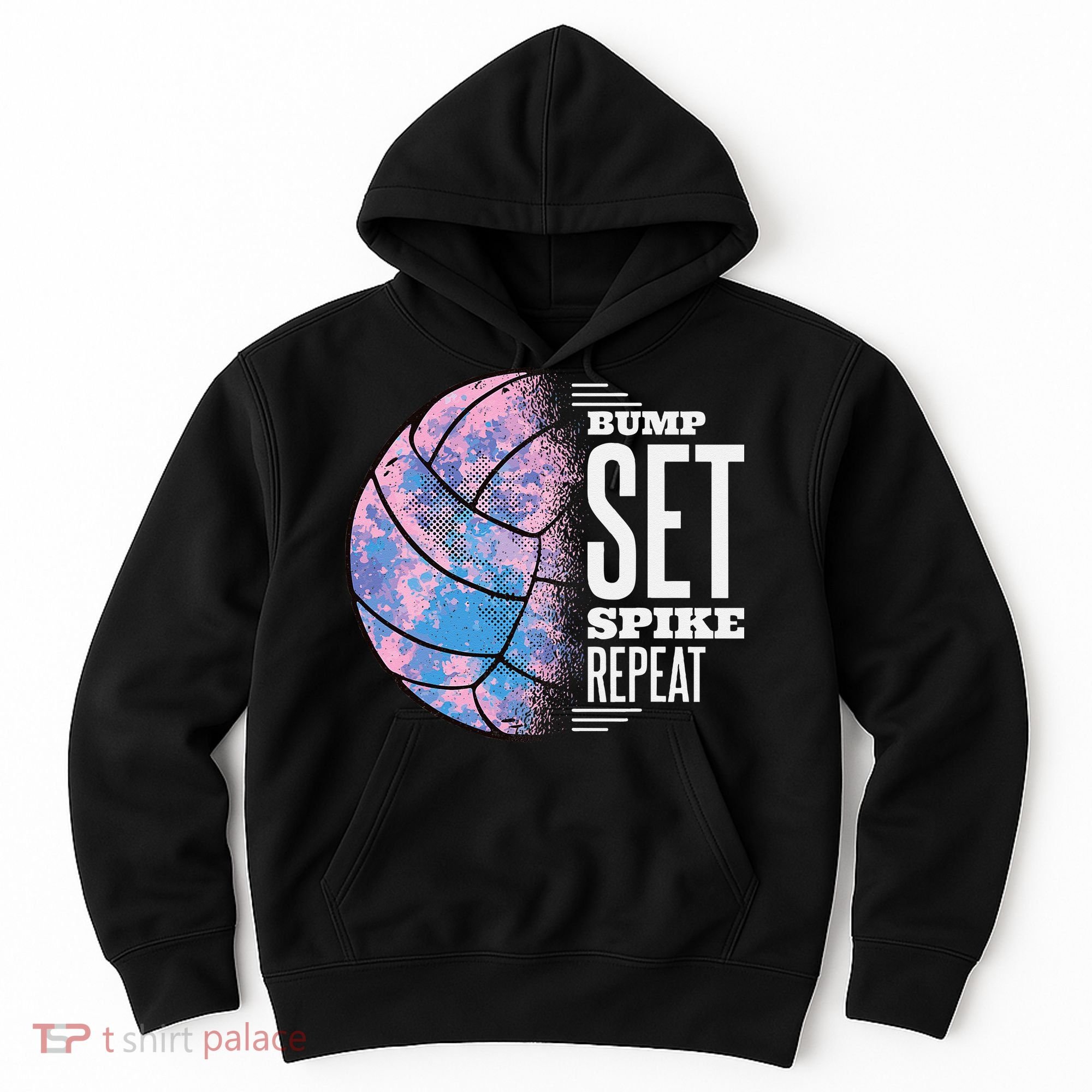 Bump Set Spike Repeat Volleyball Player Coach & Fan Hoodie