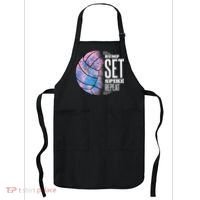 Bump Set Spike Repeat Volleyball Player Coach & Fan Apron thumb 0