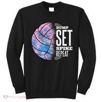 Bump Set Spike Repeat Volleyball Player Coach & Fan Sweatshirt thumb 0