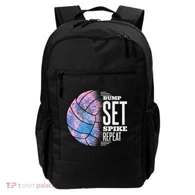 Bump Set Spike Repeat Volleyball Player Coach & Fan Backpack