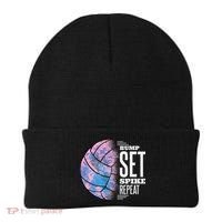 Bump Set Spike Repeat Volleyball Player Coach & Fan Beanie thumb 0