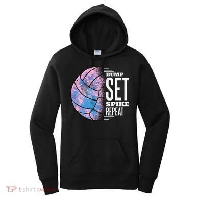 Bump Set Spike Repeat Volleyball Player Coach & Fan Women's Hoodie
