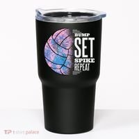 Bump Set Spike Repeat Volleyball Player Coach & Fan Tumbler thumb 0