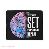 Bump Set Spike Repeat Volleyball Player Coach & Fan Mousepad thumb 0