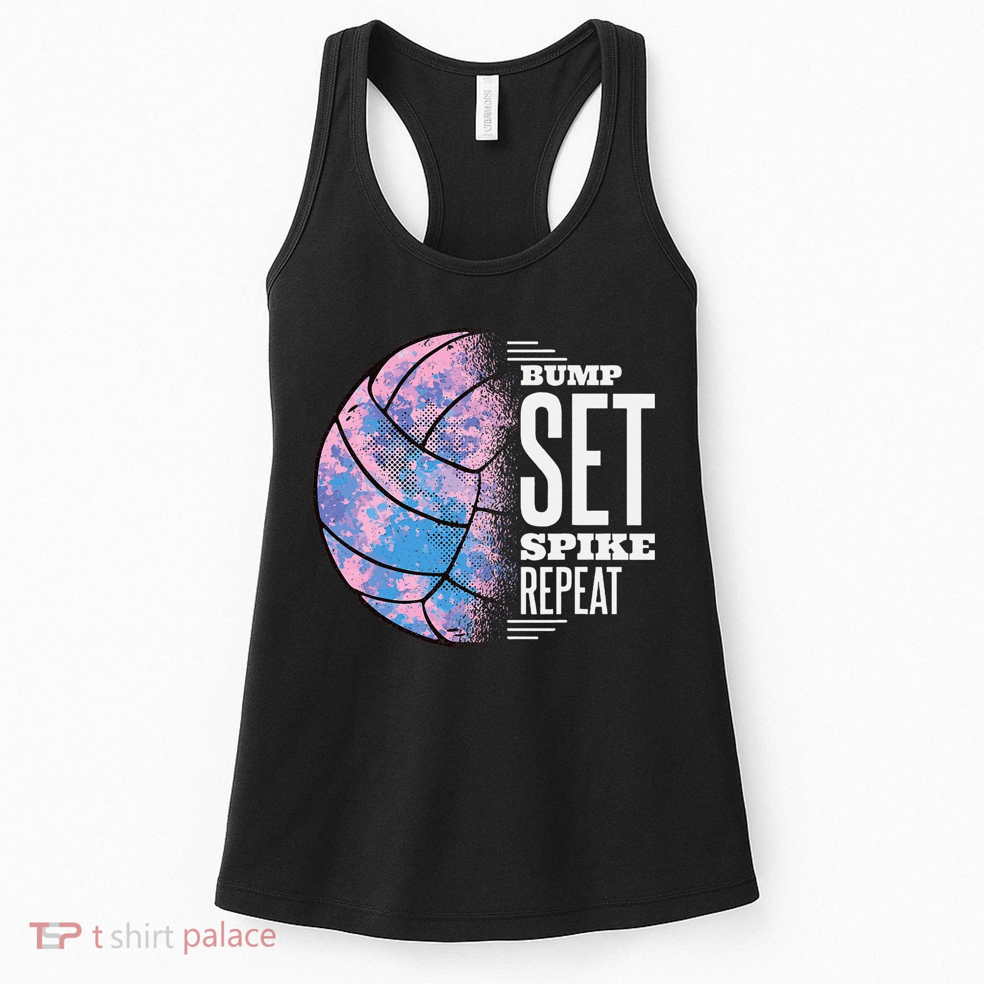 Bump Set Spike Repeat Volleyball Player Coach & Fan Women's Tank Top