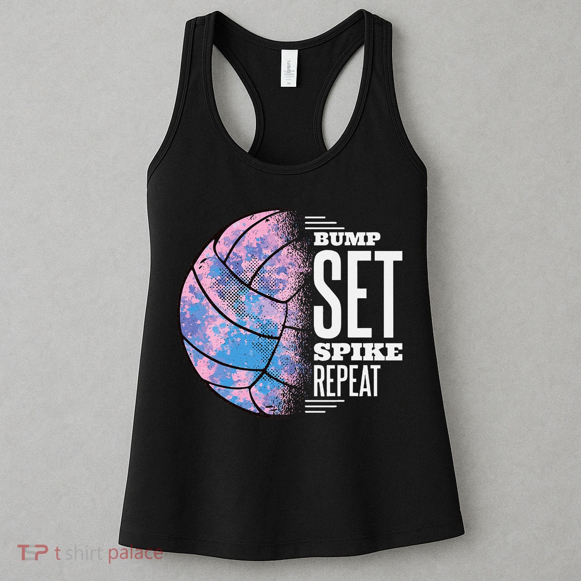 Bump Set Spike Repeat Volleyball Player Coach & Fan Women's Tank Top