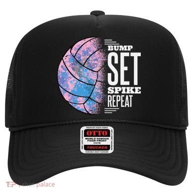 Bump Set Spike Repeat Volleyball Player Coach & Fan Hat
