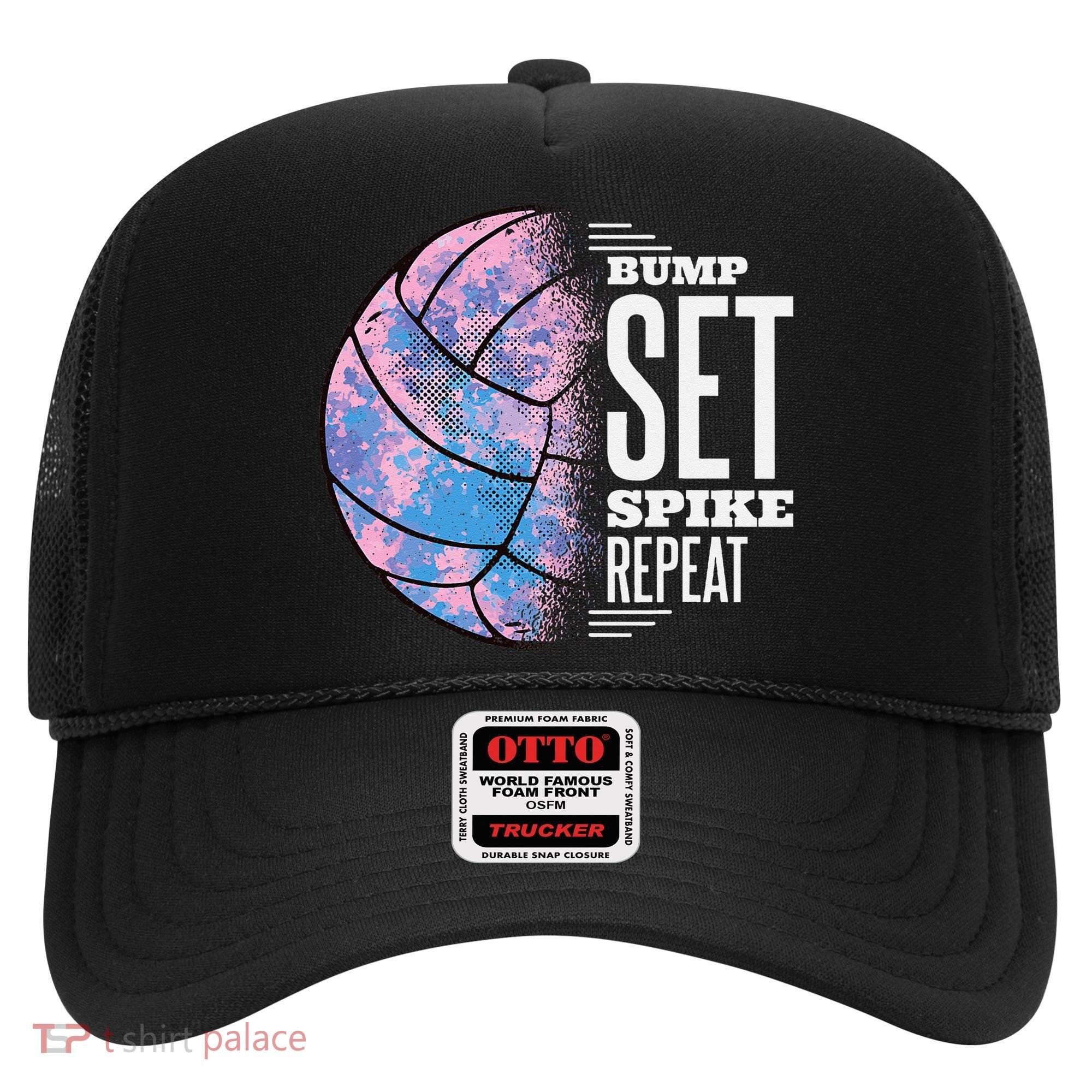 Bump Set Spike Repeat Volleyball Player Coach & Fan Hat