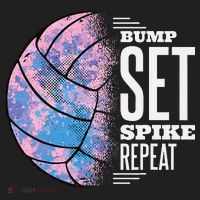 Bump Set Spike Repeat Volleyball Player Coach & Fan Hat thumb 2