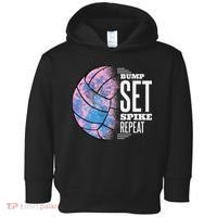 Bump Set Spike Repeat Volleyball Player Coach & Fan Toddler Hoodie thumb 0