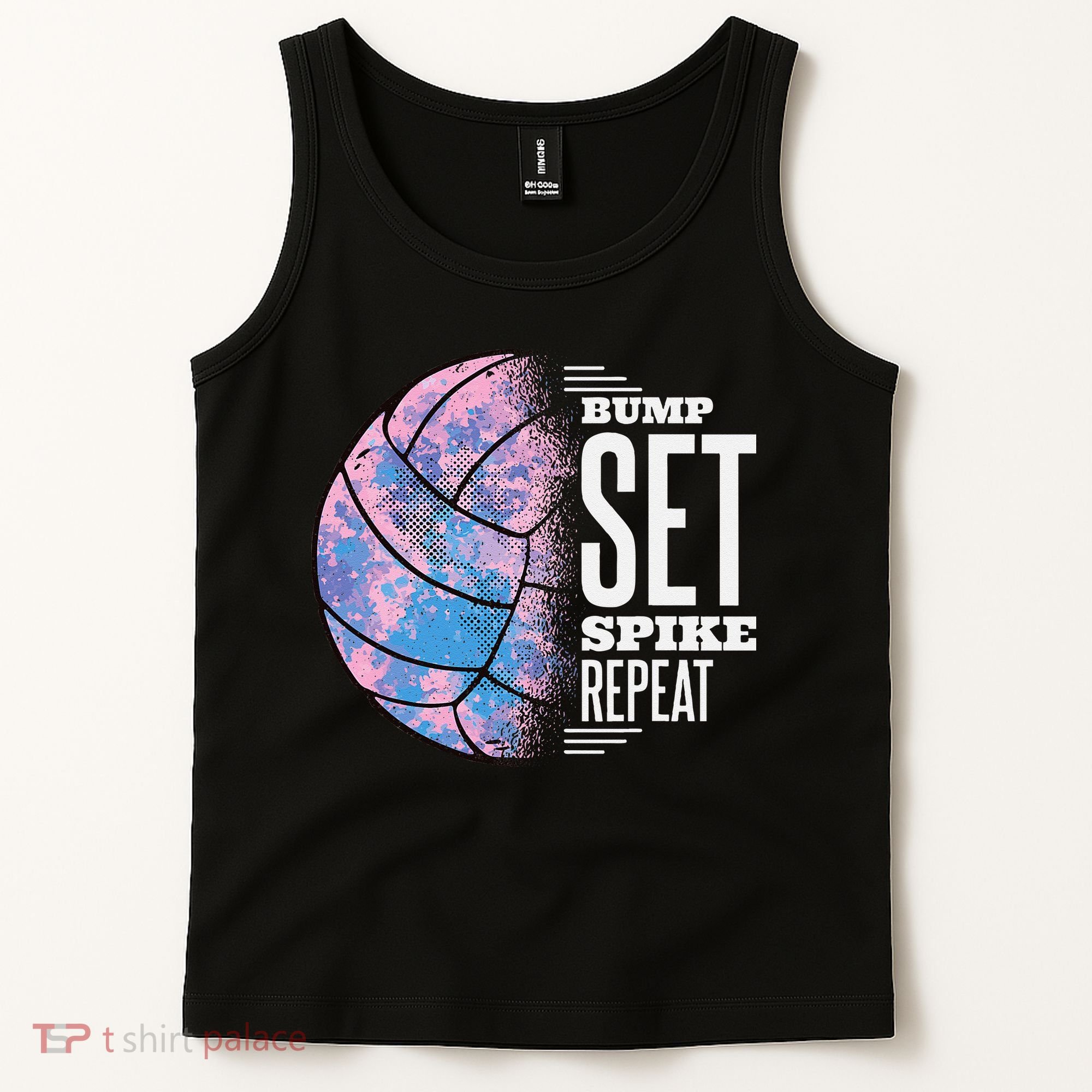 Bump Set Spike Repeat Volleyball Player Coach & Fan Tank Top