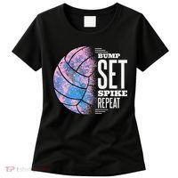 Bump Set Spike Repeat Volleyball Player Coach & Fan Women's T-Shirt thumb 0