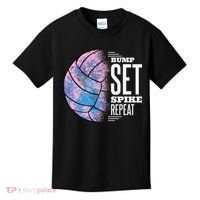 Bump Set Spike Repeat Volleyball Player Coach & Fan Kids T-Shirt thumb 0