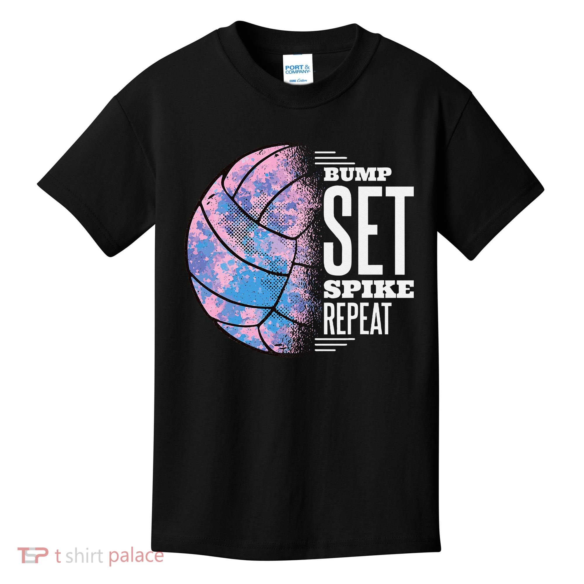 Bump Set Spike Repeat Volleyball Player Coach & Fan Kids T-Shirt