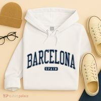 Barcelona Spain Spain College University Style Navy Hoodie thumb 4