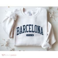 Barcelona Spain Spain College University Style Navy Sweatshirt thumb 2