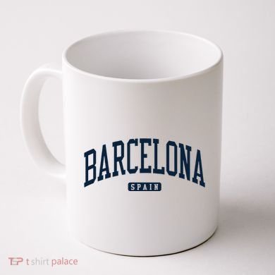 Barcelona Spain Spain College University Style Navy Coffee Mug