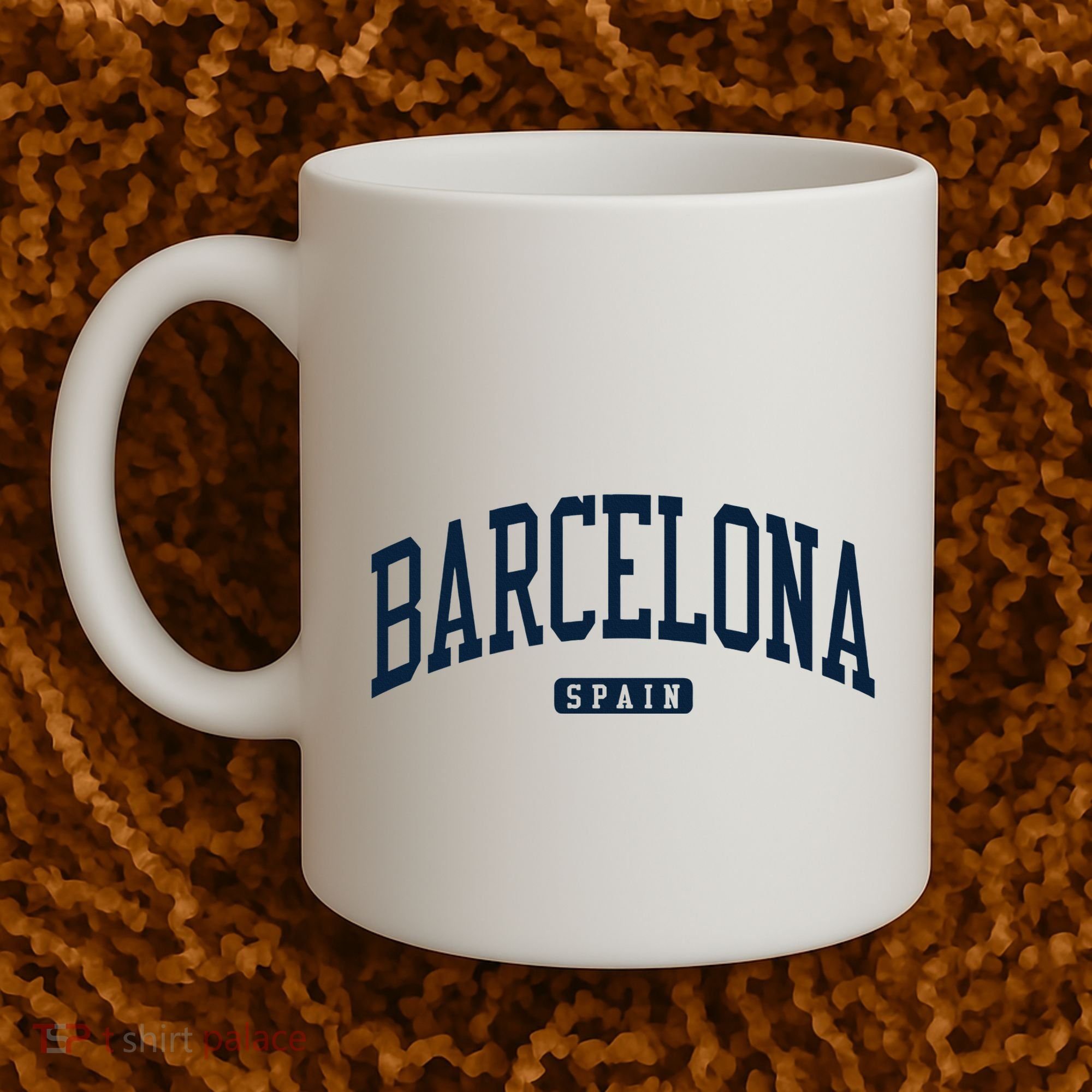 Barcelona Spain Spain College University Style Navy Coffee Mug