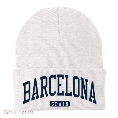 Barcelona Spain Spain College University Style Navy Beanie