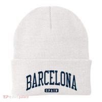 Barcelona Spain Spain College University Style Navy Beanie thumb 0