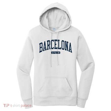Barcelona Spain Spain College University Style Navy Women's Hoodie