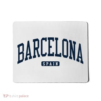 Barcelona Spain Spain College University Style Navy Mousepad