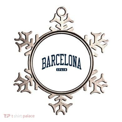 Barcelona Spain Spain College University Style Navy Ornament