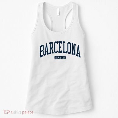 Barcelona Spain Spain College University Style Navy Women's Tank Top