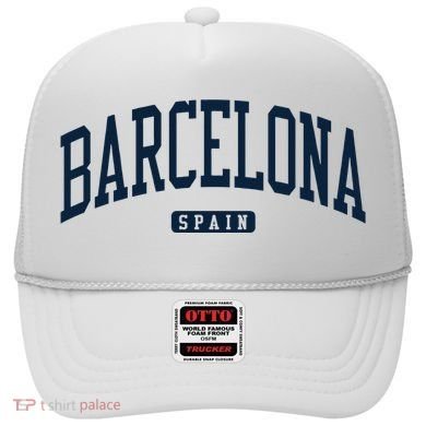 Barcelona Spain Spain College University Style Navy Hat