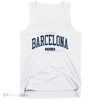 Barcelona Spain Spain College University Style Navy Tank Top thumb 0