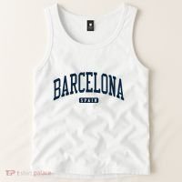 Barcelona Spain Spain College University Style Navy Tank Top thumb 2