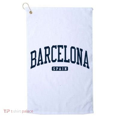 Barcelona Spain Spain College University Style Navy Golf Towel