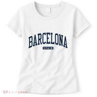 Barcelona Spain Spain College University Style Navy Women's T-Shirt thumb 0