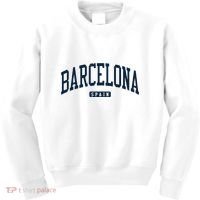 Barcelona Spain Spain College University Style Navy Kids Sweatshirt thumb 0