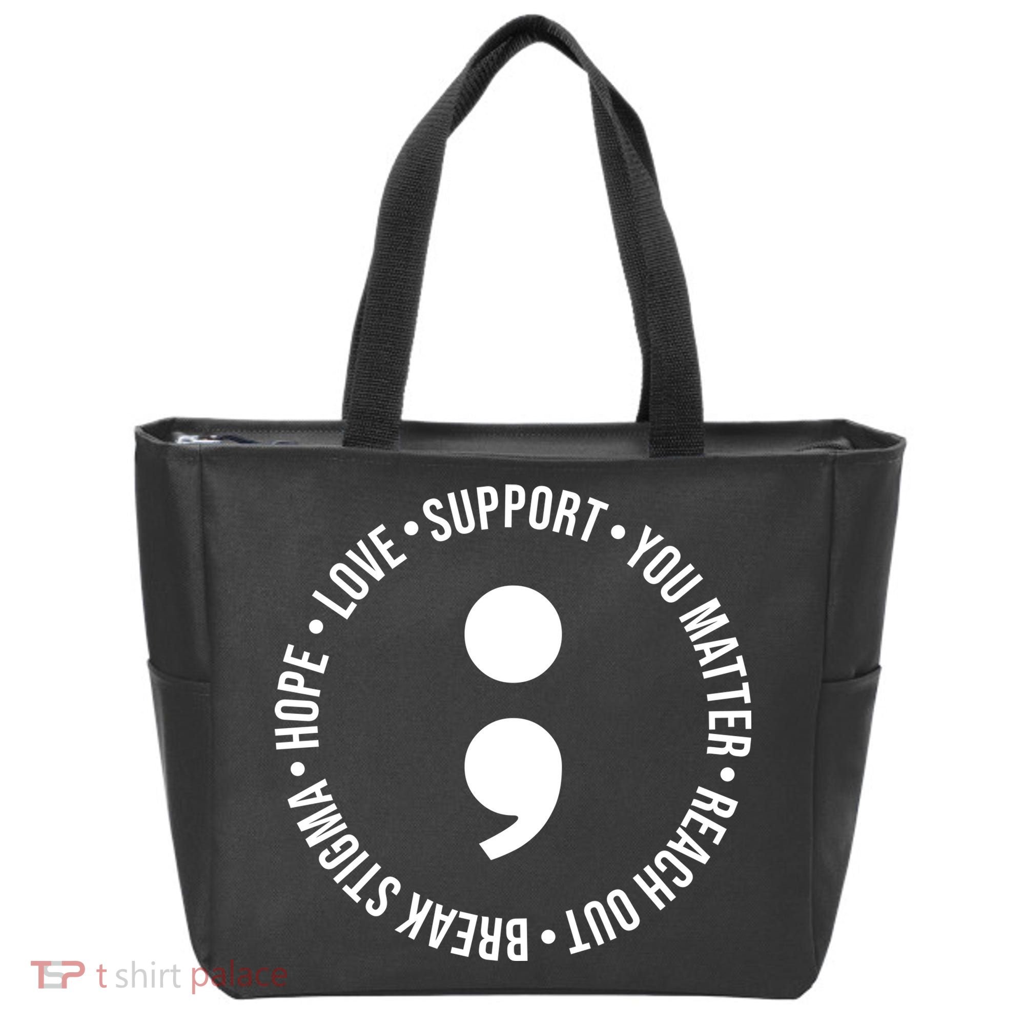 Break Stigma Support Mental Health Awareness Tote Bag