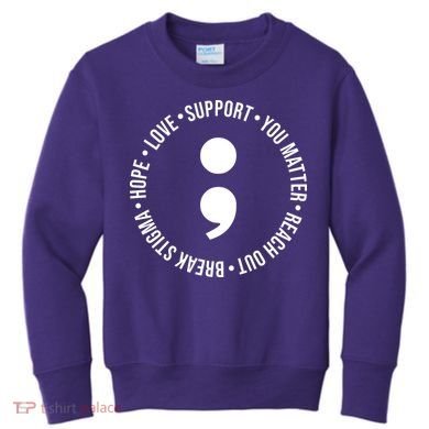 Break Stigma Support Mental Health Awareness Kids Sweatshirt