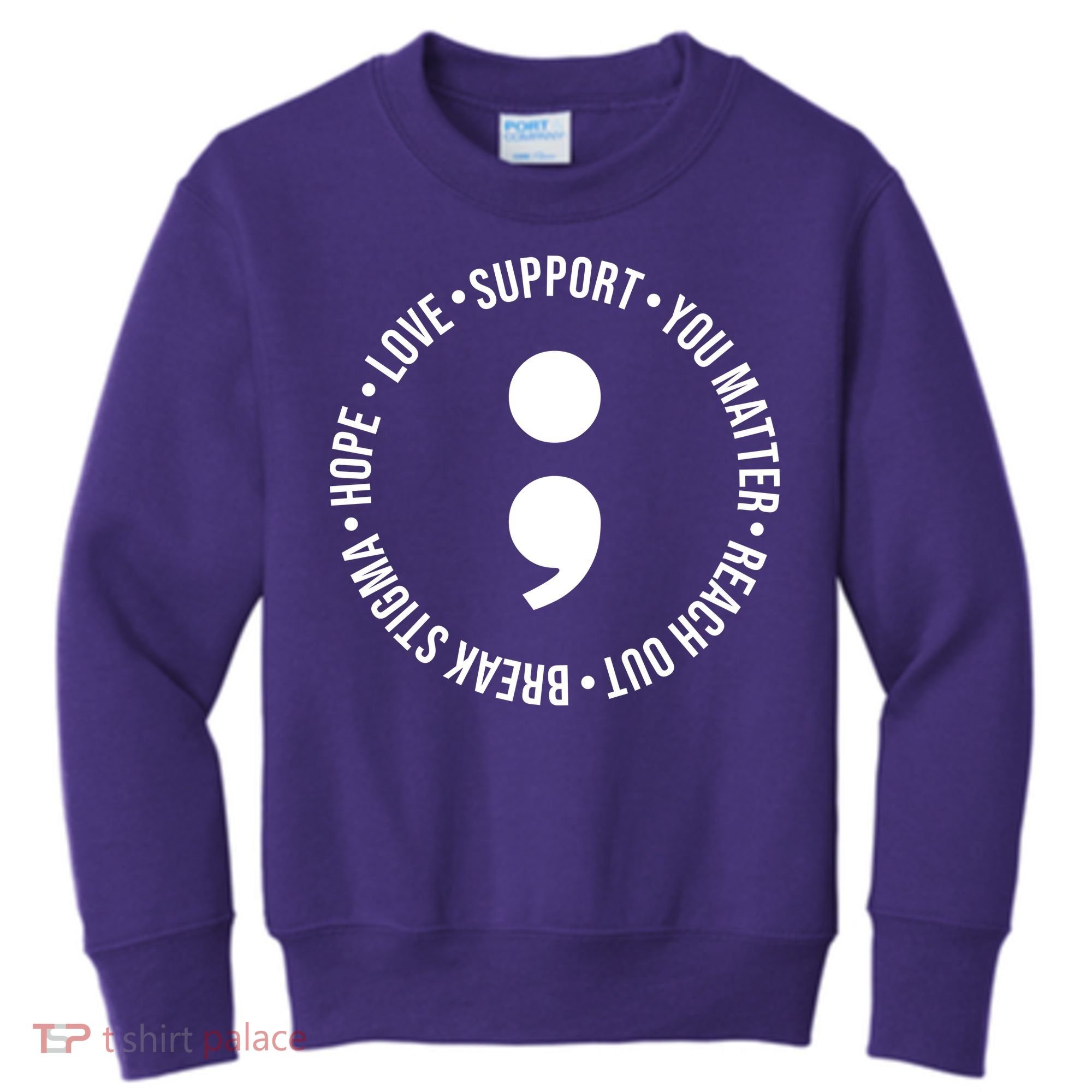 Break Stigma Support Mental Health Awareness Kids Sweatshirt