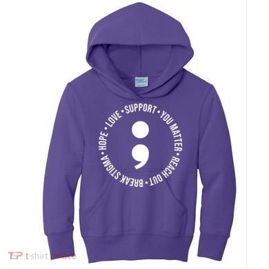 Break Stigma Support Mental Health Awareness Kids Hoodie
