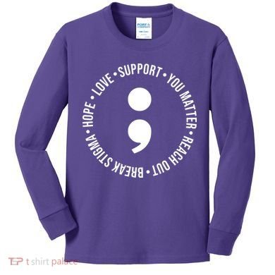 Break Stigma Support Mental Health Awareness Kids Long Sleeve Shirt