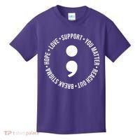 Break Stigma Support Mental Health Awareness Kids T-Shirt thumb 0