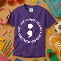 Break Stigma Support Mental Health Awareness Kids T-Shirt thumb 3