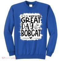 Bobcats School Sports Fan Team Spirit Mascot Gift Bleached Sweatshirt thumb 0