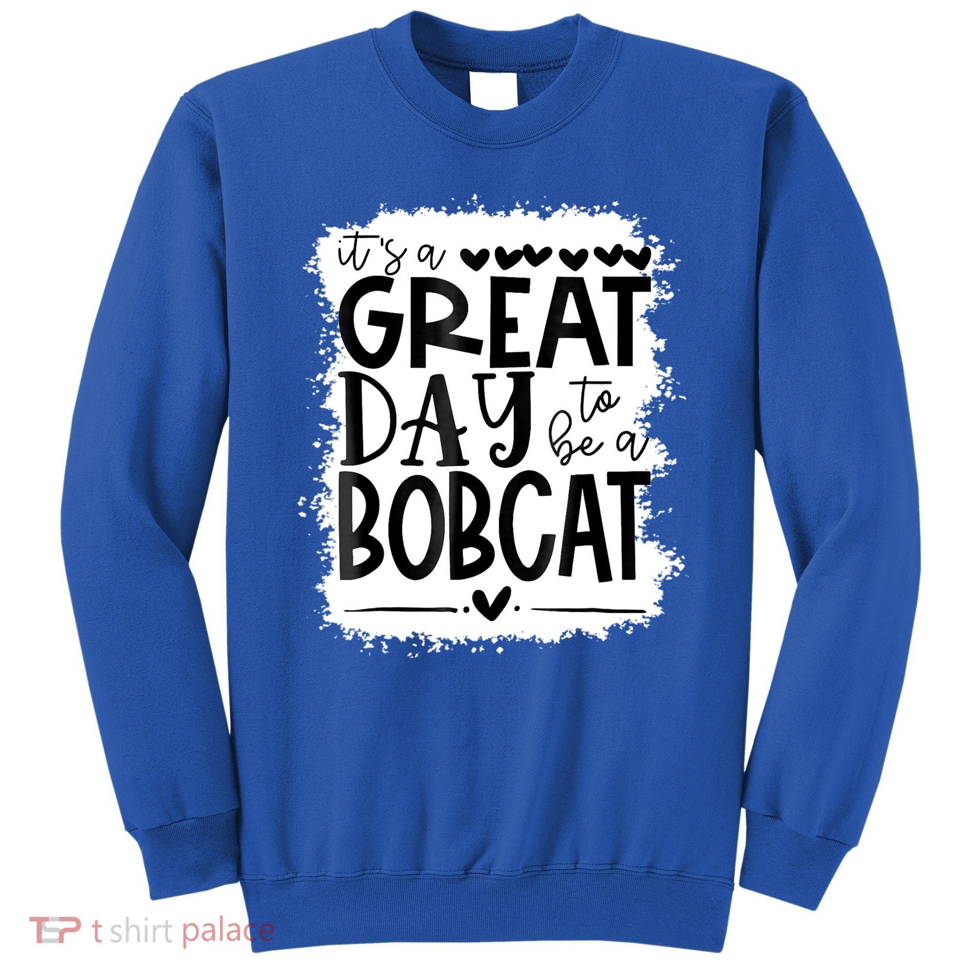 Bobcats School Sports Fan Team Spirit Mascot Gift Bleached Sweatshirt