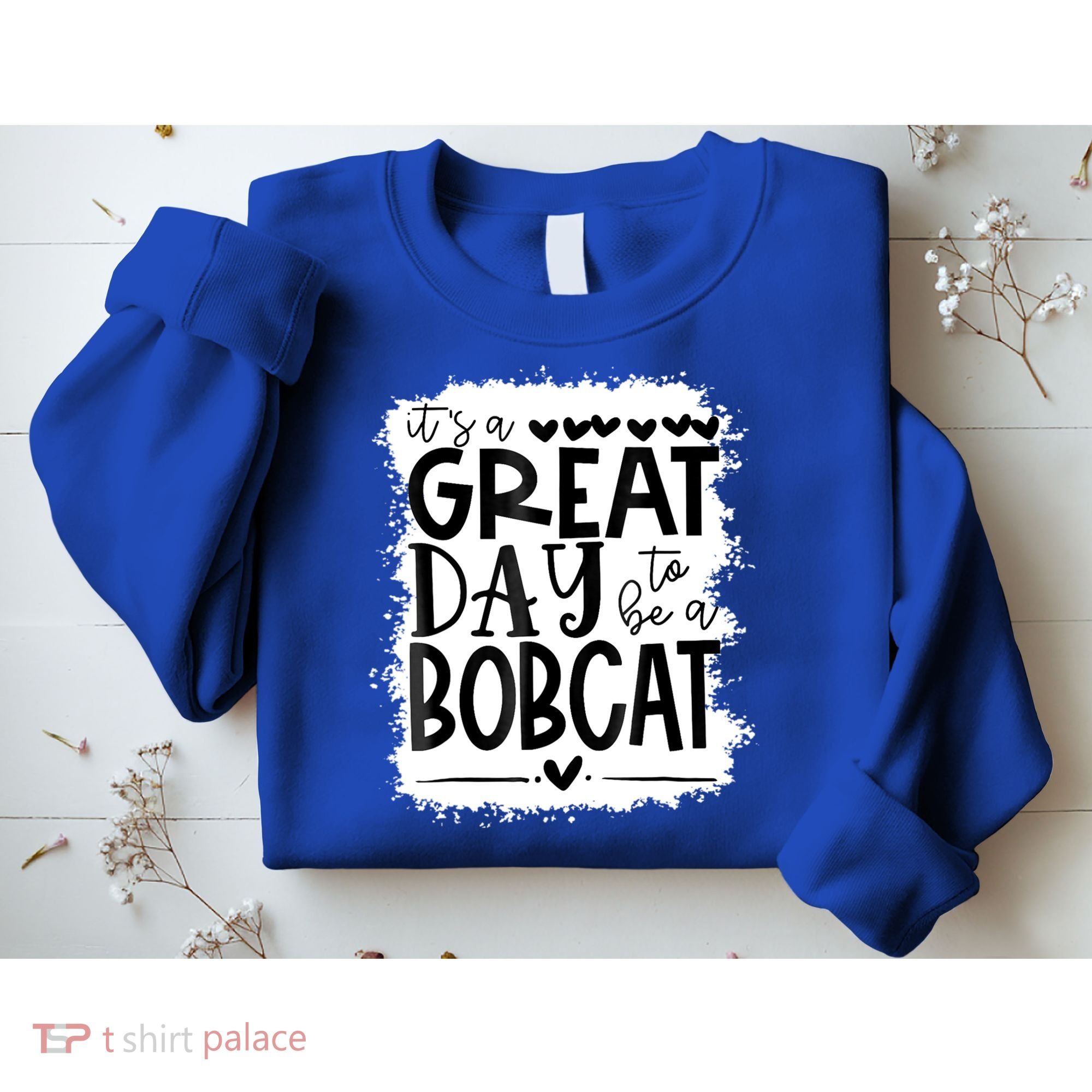 Bobcats School Sports Fan Team Spirit Mascot Gift Bleached Sweatshirt
