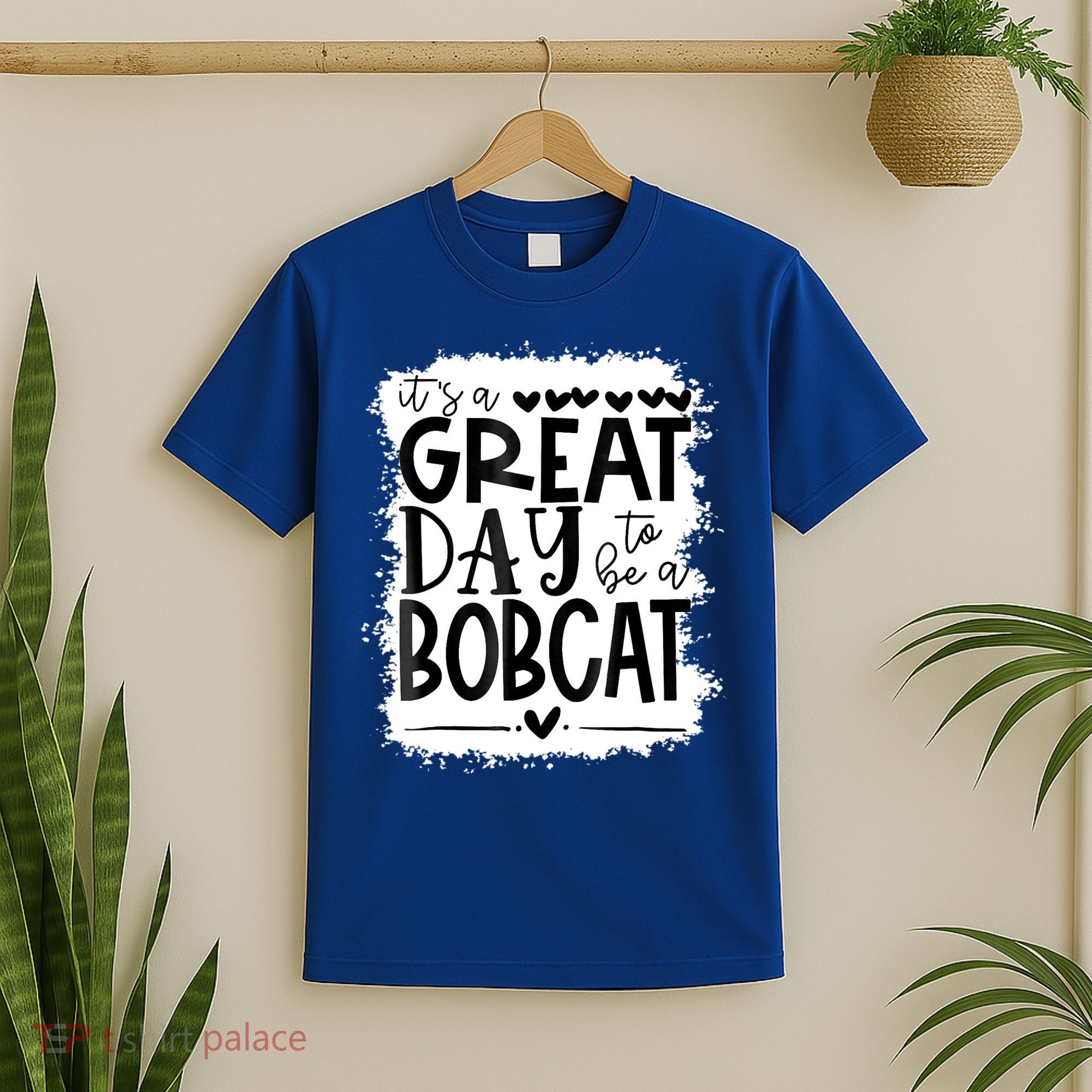 Bobcats School Sports Fan Team Spirit Mascot Gift Bleached T-Shirt
