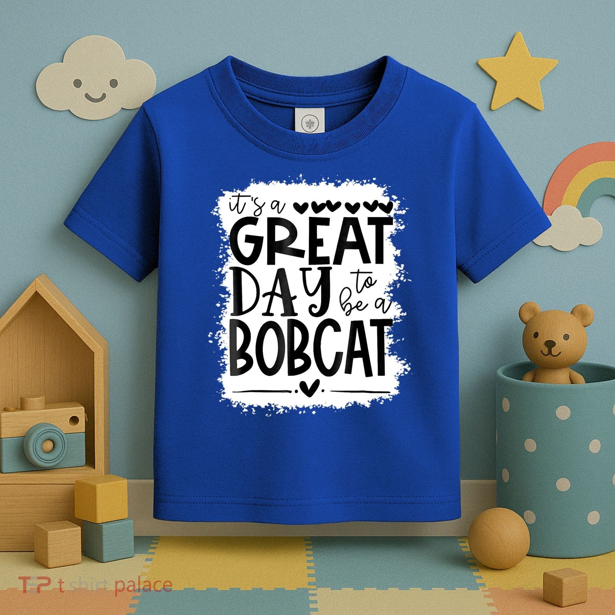 Bobcats School Sports Fan Team Spirit Mascot Gift Bleached Toddler T-Shirt